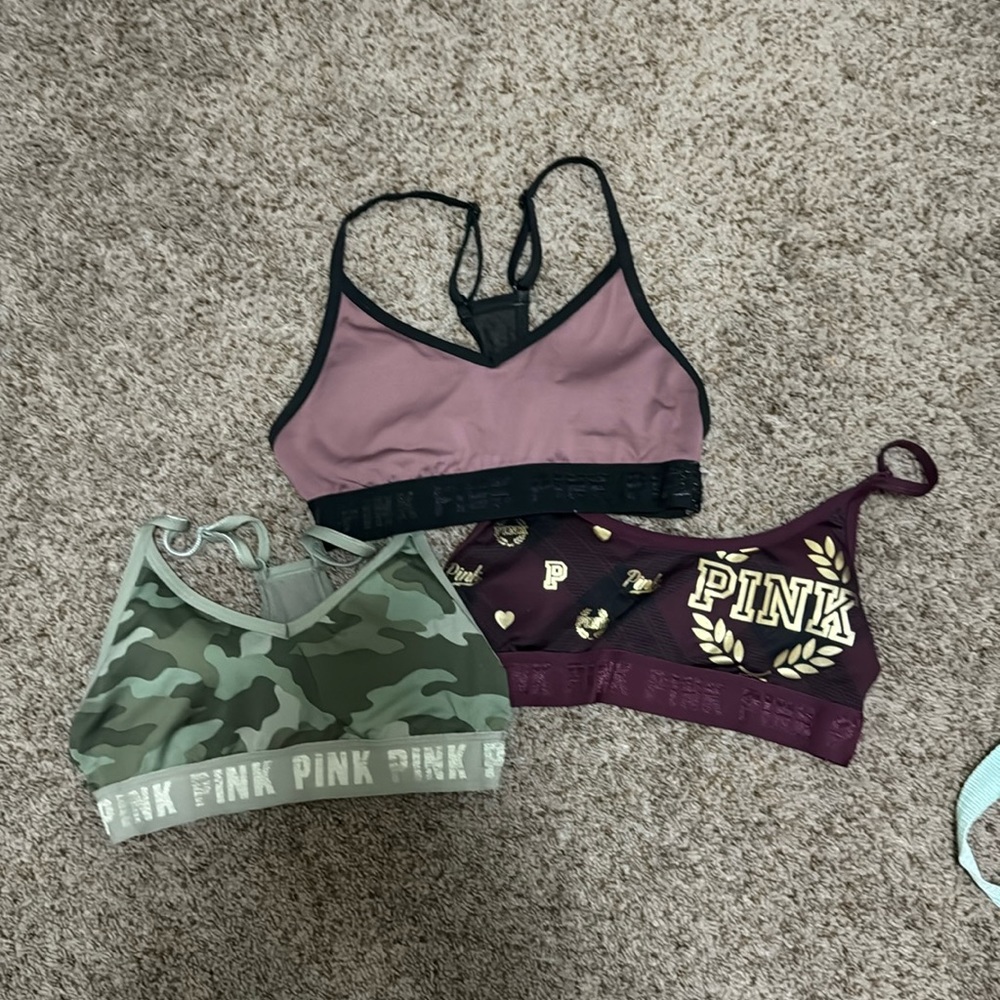 pack of 3 PINK sports bras!